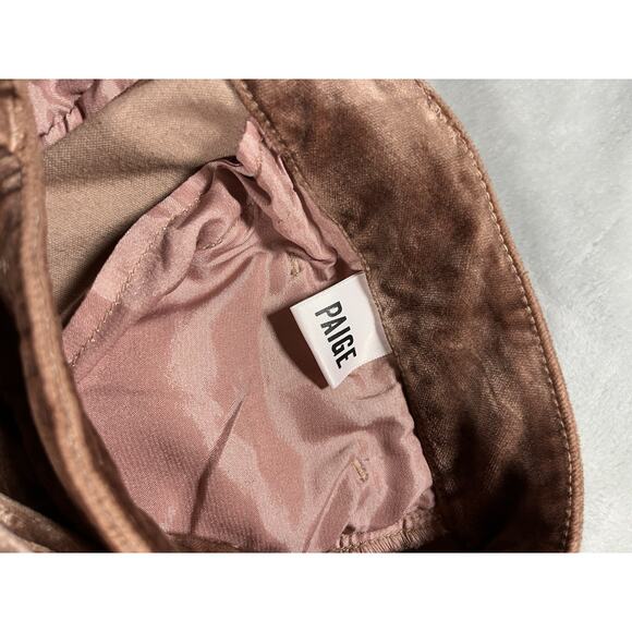 Paige Womens 27 Crushed Velvet Cindy Straight Jeans Bohemian Grunge MSRP $229 - Picture 7 of 16